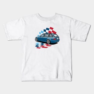 Laguna Seca Blue Wagon Kids T-Shirt